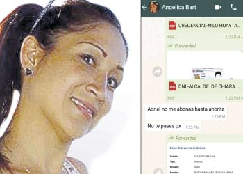 Fujimorista Angélica Barturén: “No te olvides de mi tema (plata). ¡Estoy en nada!”