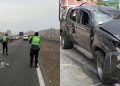 Tres mueren en choque entre camioneta y miniván en vía panamericana sur
