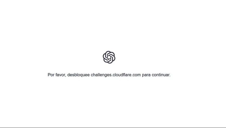 chatgpt tambien se vio afectado tras la caido de cludflare y esto puso en su web