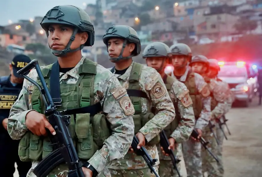 personas con la vestimenta militar del estado peruano