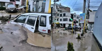 Inundaciones en Arequipa dejan calles anegadas y vehículos dañados por lluvias intensas