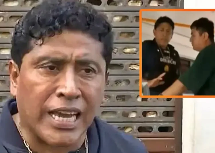 - Primer plano de testimonio con recuadro mostrando interacción en uniforme policial