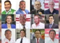 Candidatos al debate presidencial en Perú reunidos en collage: segunda fecha de discusión de propuestas electorales