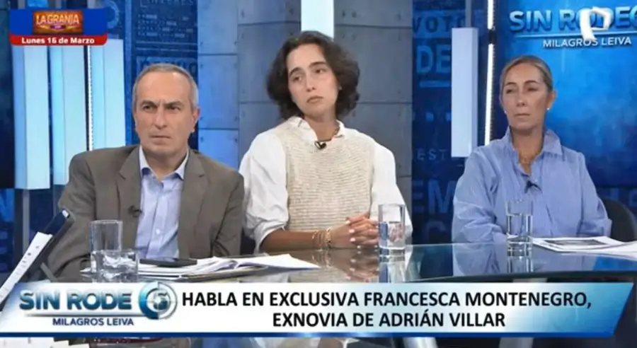 Francesca Montenegro habla en exclusiva en Sin Rodeos sobre Adrián Villar junto a su familia en set de TV