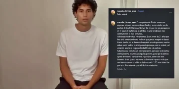 Adrián Villar apareció en video antes de detención, junto a mensaje de sus padres.