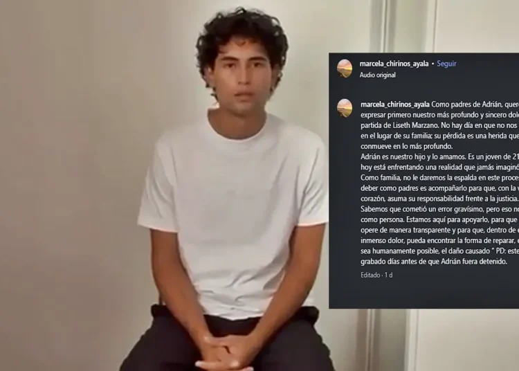 Adrián Villar apareció en video antes de detención, junto a mensaje de sus padres.