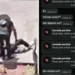 Captura dividida que muestra a tres personas agrediendo a un hombre en un banco, mientras a la derecha aparecen mensajes y llamadas perdidas en un celular, sugiriendo una cita que terminó en asalto.