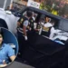 Empresario Jenss Lara y escena de investigación policial en Trujillo para nota de secuestro