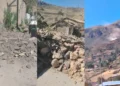 Casas colapsadas y deslizamientos de tierra en la región Junín después de un fuerte sismo