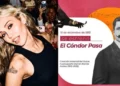 Miley Cyrus y composición histórica de El cóndor pasa en imagen combinada.