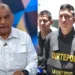 Composición con declaraciones oficiales y el detenido con chaleco de Dirtepol La Libertad tras operativo policial