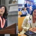 Janet Tello y Keiko Fujimori en imágenes divididas
