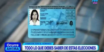 Imagen referencial del DNI peruano utilizada en informes sobre comicios electorales y trámites oficiales.