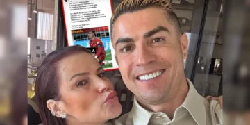 Cristiano Ronaldo junto a su hermana Elma Aveiro y una captura de sus polémicas declaraciones en redes